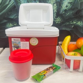 ESTRA Hielera Insulada Portátil 4.5L Azul, Material Reciclado, Ideal para Camping, Picnic y Playa, Libre de BPA, Fácil de Transportar, Mantiene Alimentos y Bebidas Frescos