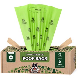 Pogi’s Compostable Poop Bags - Grab & Go Dog Poop Bags - Leak-Proof, Extra-Large, Plant-Based, ASTM D6400 Certified Home Compostable Waste Bags for Dogs