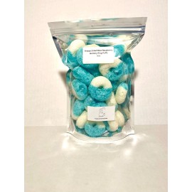 Albanese Freeze Dried Blue Raspberry Gummy Ring Puffs Candy *Pick Bag Size* Made Fresh - 5 oz