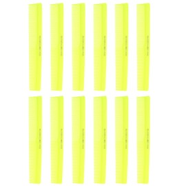 Allegro Combs Juego de 420 peines de peluquería para cortar el cabello, peinetas de bolsillo para estilista, juego de 12 unidades (Amarillo neón)