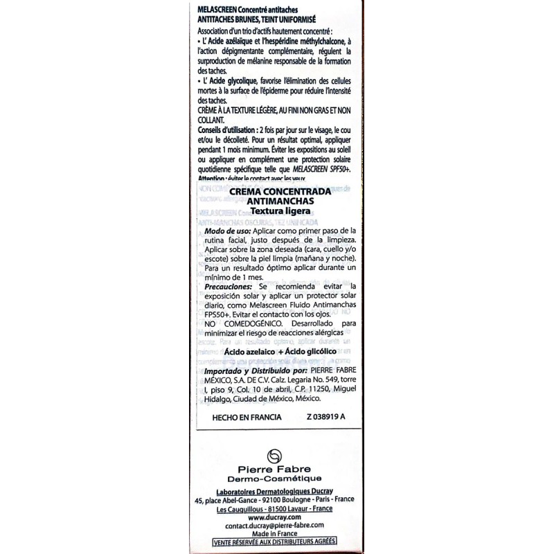 Melascreen Crema Concentrada Antimanchas 30ml