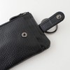 Slip-On AZ Key Pouch, Solid Black, A-IAZ-4506, Genuine Leather, Key