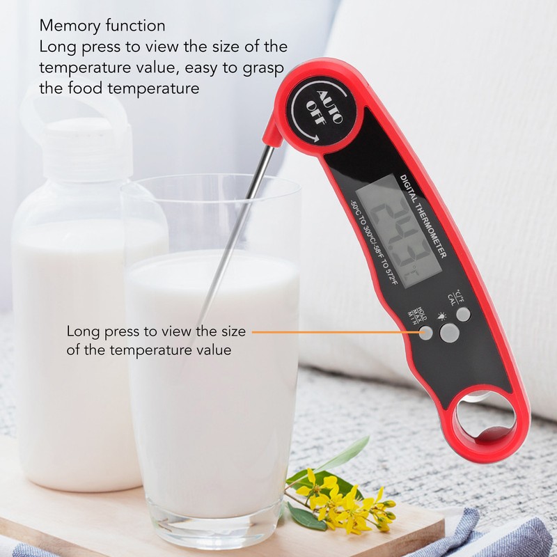 Digital Food Thermometer Meat Thermometer Probe with Magnet Backlight for