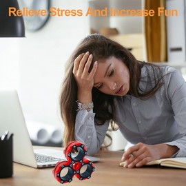 Aionly Magnetic Rings, Finger Spinner Fidget Toys, Stress Relief Toys for Anxiety, Magnetic Fidget Toys For Ages 4-10, Christmas Stocking Filler Gift For Boys Girls 4 5 6 7 8 Years Old (red)