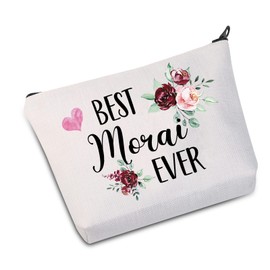 JXGZSO Morai Gifts Best Morai Ever Makeup Bag Mother's Day Gift For Mom Grandma Grandmother (Best Morai Ever Bag)
