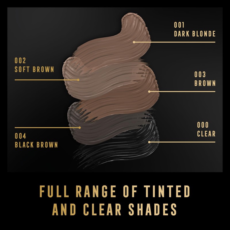 Max Factor 2000 Calorie Volumising Brow Sculpt Gel, Long-Lasting, Plumped