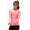 DEVOPS Women's Compression Long Sleeve Athletic Shirts (Small, Black/Pink/White)
