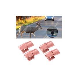 Sandfren Car Deer Whistles, 4PCS Vehicle Deer Warning Devices with Adhesive Tapes, Automotive Horn Sensor Animal Repellent Alert Accessories, Universal for SUV Truck Motorcycles (Pink)