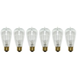 Satco S2413 40W 120V Cage Style Filament Vintage Style (6 Incandescent Light Bulbs)