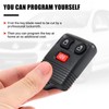 big-autoparts 2 Packs 3 Button Replacement Keyless Entry Remote Key
