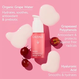 Caudalie VinoHydra Suero de cido Hialurnico para el Rostro, Suero Hidratante Restaura la Barrera Hidratante y Calma la Piel, Dermatolgicamente...     
