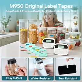 VolenGo M950 Color Label Tapes 12mm 0.47, Compatible with Brother P-Touch PT-M95 PTM95 Label Maker Machine, Replacement for Brother PTouch M Tape M-K231 MK431 MK531 MK631 MK731, 5-Packs
