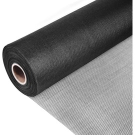 Window Screen Mesh 48" x 100', Window Screen Replacement Screens for Windows, Fiberglass Window Screens for House Windows, Door, Patio, Porch(Black)