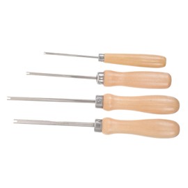 SEWACC 4pcs Plush Doll Stuffing Tool with Ergonomic Handle DIY Doll Hair Rerooting Needles for Crafting Cotton Filling and Sewing Essentials