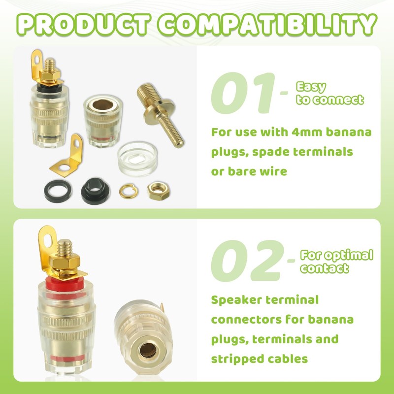 EPLZON 4 mm Banana Plug Socket Connection Pole Clamp for