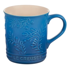 Le Creuset Olive Branch Collection Stoneware Embossed Mug, 14 oz., Marseille