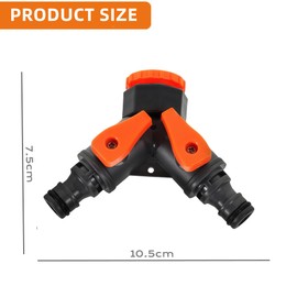 YUEHNEOM Plumbing Fittings Ball Valve Quick Connector 1/2 Inch to 3/4 Inch Y Shunt Adapter Valve Garden Hose Splitter Connectors Double Hose Connector for Garden Tap