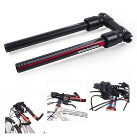 ThinkTop 660mm Bike Folding Handlebars Luminum Alloy Foldable Bike Handle Bars 25.4mm 31.8mm Quick Release Save Space for MTB Road Bike