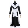 Women's Classic Maid Long Dress Black and White Apron Lolita