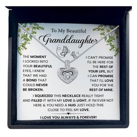 TRYNDI To My Beautiful Daughter Necklace, Valentines Day Gift for Daughter, Gifts from Dad to Daughter, To My Daughter from Dad, Best Daughter Gifts, Father to Daughter Gifts, Birthday Gifts for