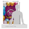 Breeze Decor Happy 30th Anniversary House Flag 2 pcs Pack