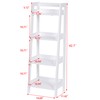 UTEX 4-Tier Ladder Shelf, Bathroom Shelf Freestanding, 4-Shelf Spacesaver Open