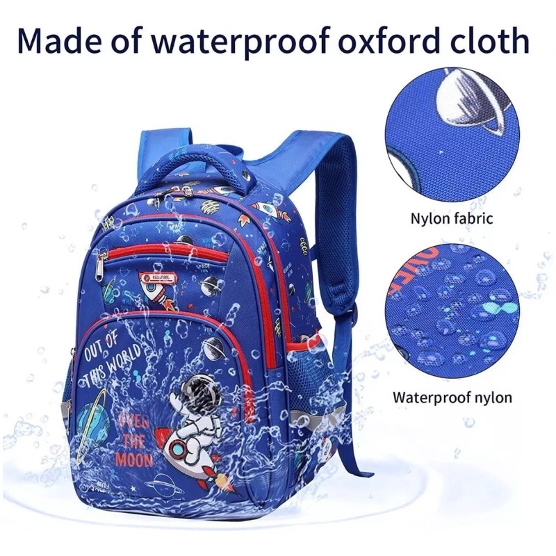 Cusangel Mochila escolar Cusangel 98653 color azul diseño astronauta