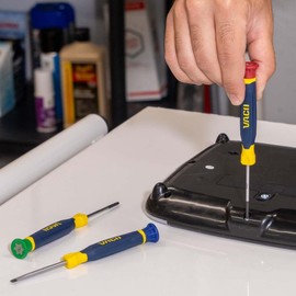 VACO VAC7123 12-Piece Precision Screwdriver Set, Phillips, Slotted, TORX with Color Coded Handles, Ideal for Precise Tasks in Tight Spaces