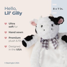 Bearington Collection Bearington Lil' Gilly 13 Inch Cow Security Blanket & Cow Lovey for Babies - Baby Blanket
