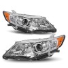 czwenqi2018 Right+Left Headlights For 2012-2014 Toyota Camry Halogen Type Chrome