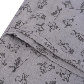Snoozebaby Burp Cloths XL Baby - Muslin 120 x 120 cm - Organic Muslin Cloth - Muslin Squares - Grey - Cloudy Grey