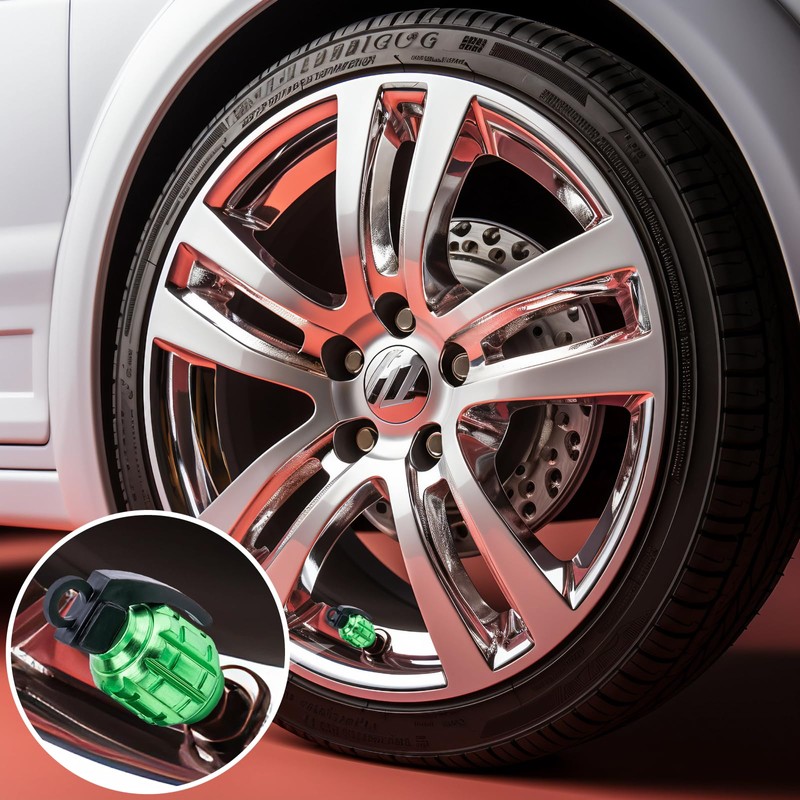 MEAJOO 4 PCS Tire Valve Stem Caps, Aluminium Alloy Car