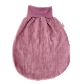 Lilakind Baby Muslin Romper Bag, Toddler Muslin Sleeping Bag, Made in Germany, Pink, Size L