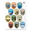 1.4 x 2.0" Shields Collection Stickers Set 63 National Parks