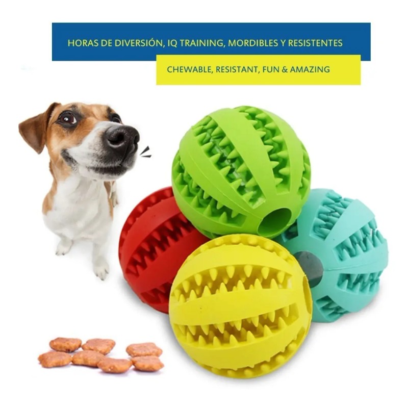 Pelota Para Perro De Plástico Higiene Dental (2 Pz) 5