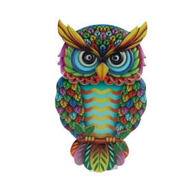 Owl Wall Decor Multicolor Metal Iron Owl Wall Decoration Crafts for Home Garden Decoration