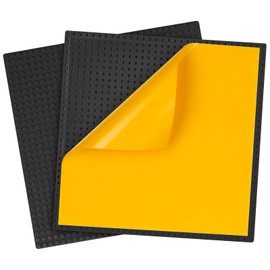 MIMAX Peel-and-Stick Baseplates 2PCS (10"x10"), Toy Building Brick Blocks Base Plates, Self Adhesive Baseplate for All Major Brands, Build On Table Wall (Black)