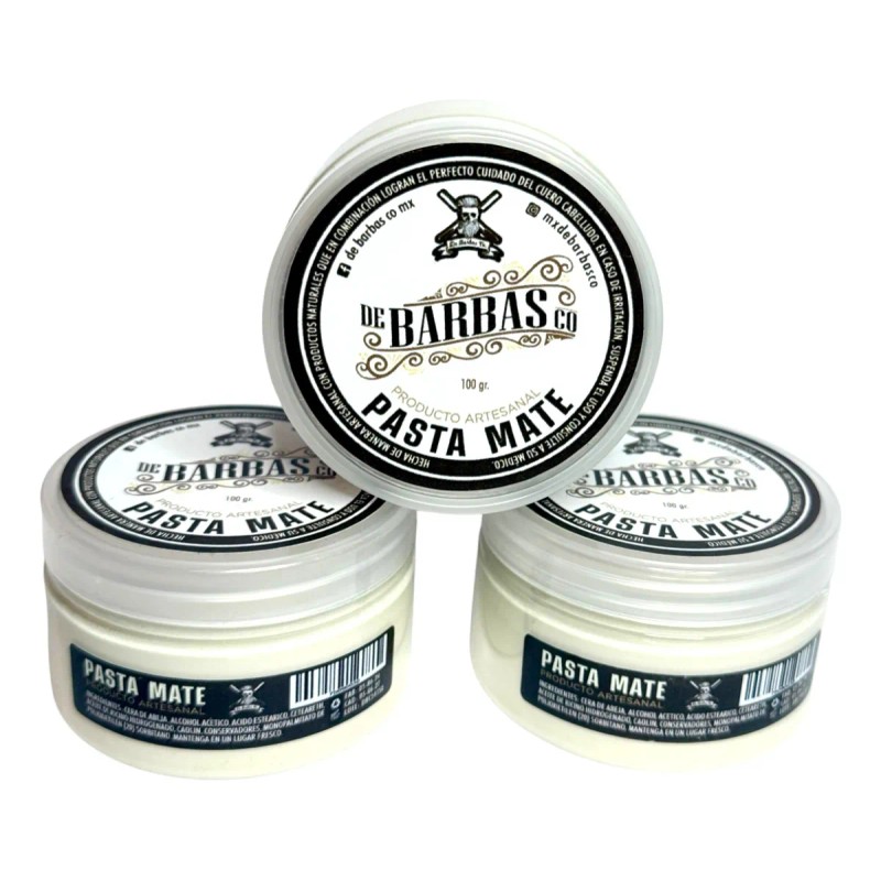 Pomada Cera Cabello De Barbas Pasta Mate Original Sin Brillo