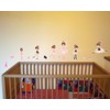 Samunshi® 14-Piece Pink Ballerina Girl Wall Sticker Set Pink Nursery