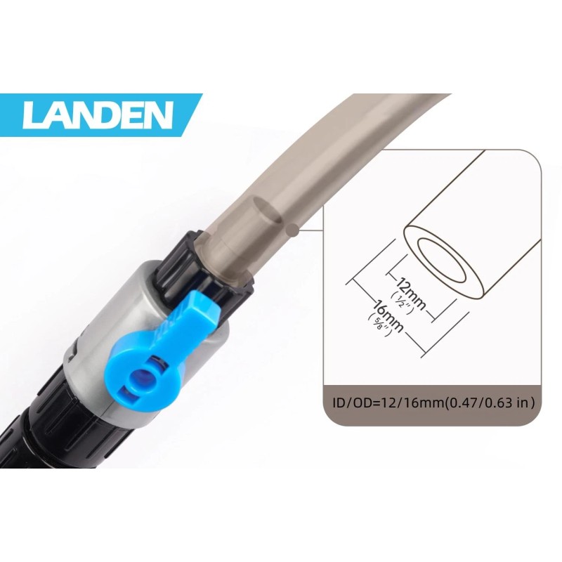 Landen Filter Hose Tubing for Aquarium Filter System, Connecting Canister