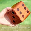 ApudArmis Classic Mahogany Giant Wooden Yard Dice Set, 3.5In Big