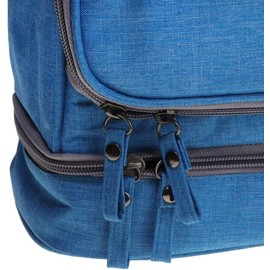 ALCIONO Large Hanging Travel Toiletry Bag - Waterproof Makeup Organizer Bag Shaving Kit Toiletry Bag for Travel Accessories, Shampoo, Cosmetic, Personal Items - Blue (24 x 20 x 14 cm)