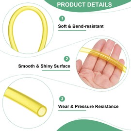 M METERXITY Tubing Carburetor Fuel Vent Line, 6mm(0.24") ID 8mm(0.31") OD 4m(13') Long Polyurethane Gas Oil Tube for ATV/Go Kart/Dirt Bike, Universal Petrol Pipe Replacement [Yellow]
