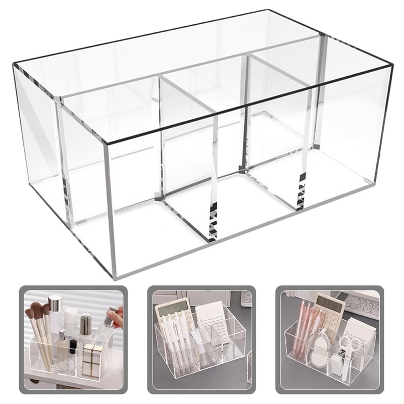 LABRIMP Makeup Brush Holder Storage Organizer for Desk Compact Vanity