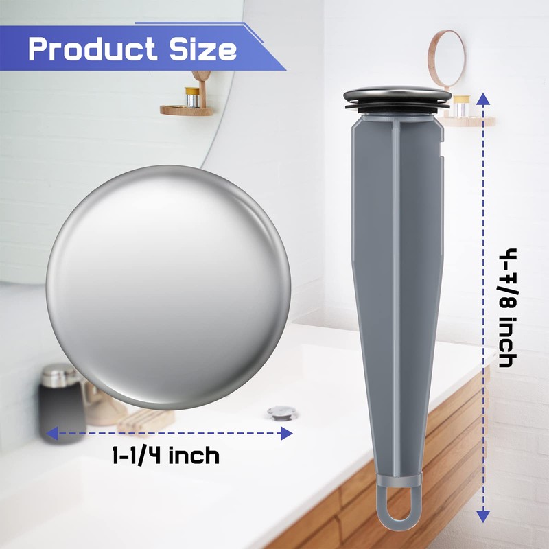 Enhon Pop up Stoppers Compatible with Moen Drain Components, Chrome