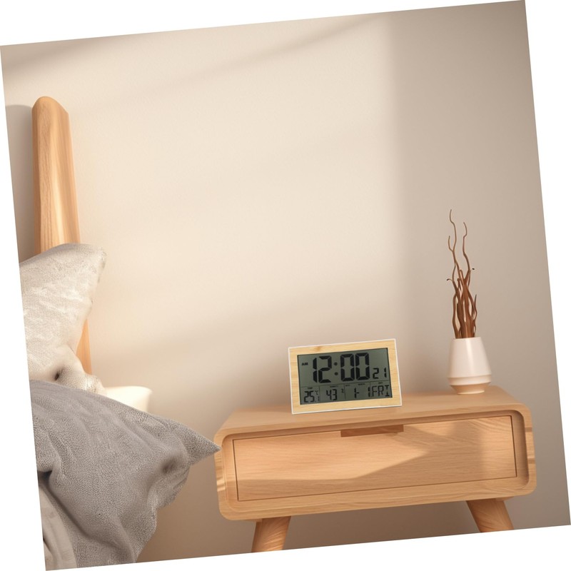NOLITOY 1Pc Large Display Digital Hanging Calendar Clock Wall Mounted