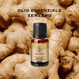 Ginger Essential Oil 8 ml, Pure and Natural and 100% - Ideal for Aromatherapy and Naturopathy - Massage - An Excellent Spice Essence (Ginger Oil 8 ml)