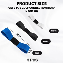 3 Pcs Golf Connection Band, Golf Swing Band 3 Color, Golf Swing Training Aid Arm Band Trainer Strength Training Professional Motion Posture Correction Belt For Men and Women Beginners Golfers