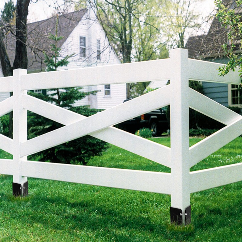 WIMART Fence Post Anchor 4''x4'', Heavy Duty Metal Fence Post