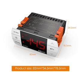 Elitech EK-3030 Digital Temperature Controller/Thermostats Dual Relay with Cooling Heating Fan Deforest Alarm for Home brewing/Green house/Cold Room【1 Year Warranty】 (White)